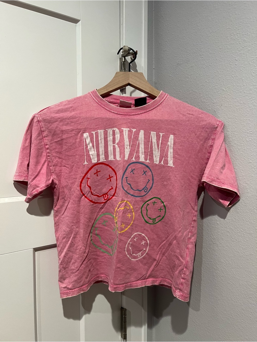 Zara Pink Graphic Tee, Nirvana. Size 8/9